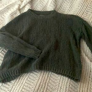 Green crew neck sweater